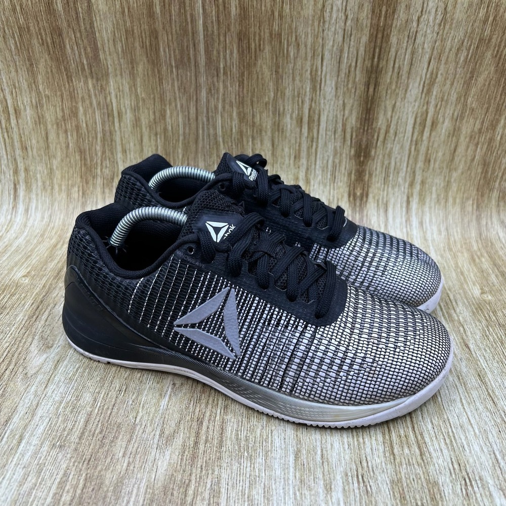 Reebok CrossFit Nano 7.0 Women's 7.5 Training Shoes Black White Silver BS8352